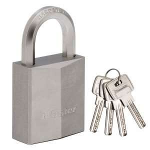 Λουκέτο μπρούτζινο επινικελωμένο, βαρέως τύπου με εξάγωνο λαιμό 40mm, MASTERLOCK