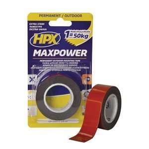 Μαύρη ταινία διπλής όψης MAXPOWER outdoor 25mmx1,5m, HPX