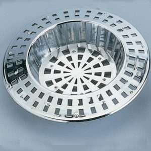 Πλαστικός συλλέκτης μπάνιου 2τεμ. με εμφάνιση χρώμιο, WENKO